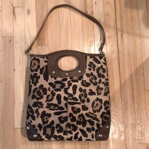 henri Bendel Delaney Dowel Tote (Leopard Calf)